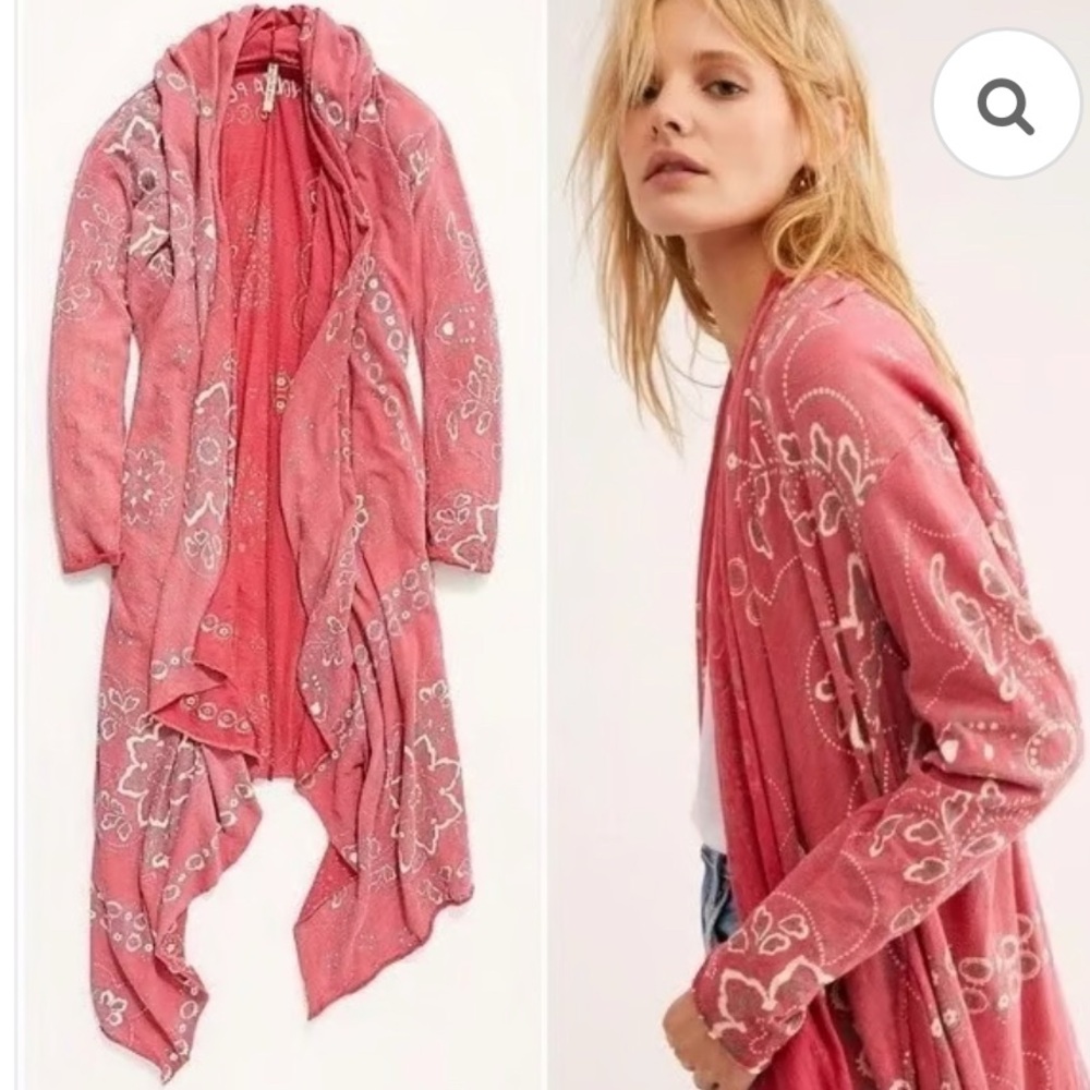 Magnolia Pearl Cotton Jersey Karesa Cardigan with Pockets & Raw Edges